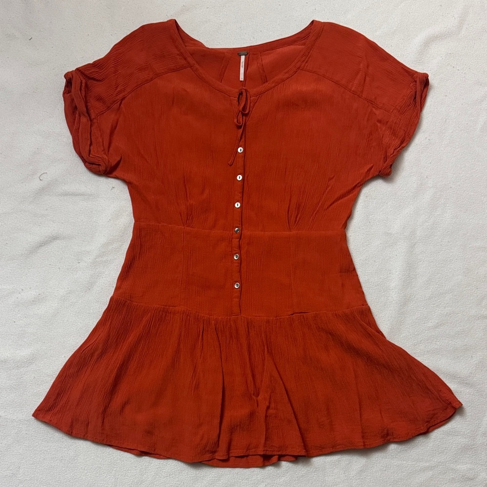 Women's Rust Button-Down dress